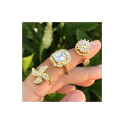 Anillo Anti-Ansiedad Gira Dorado Chapa de Oro 2j4