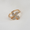 Anillo Flor Dorado Ajustable Gira Chapa de Oro 2Q1