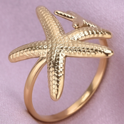 Anillo Ajustable Estrellas de Mar Acer Inoxidable  2T5