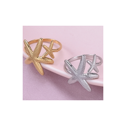 Anillo Ajustable Estrellas de Mar Acer Inoxidable  2T5
