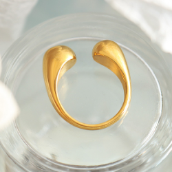 Anillo Dorado Acero Inoxidable C604