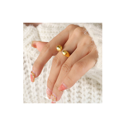 Anillo Dorado Acero Inoxidable C604