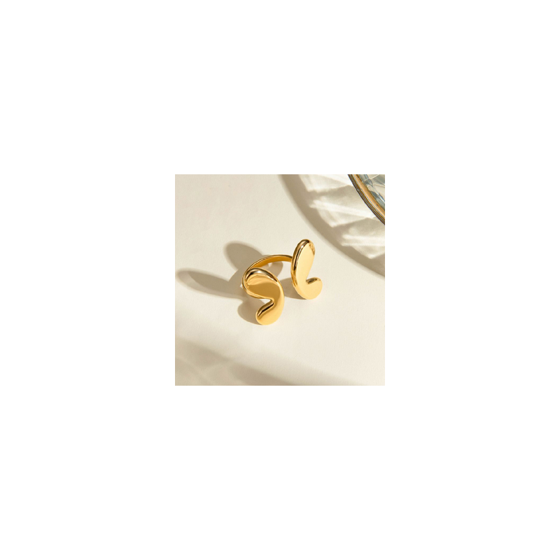 Anillo Mariposa Dorada Ajustable Acero Inox 4E24