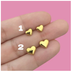 Aretes  Mini Corazon 1 Acero Inoxidable  1V4