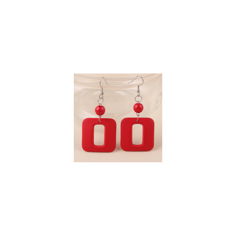 Aretes Acrilico Rojo  2P4