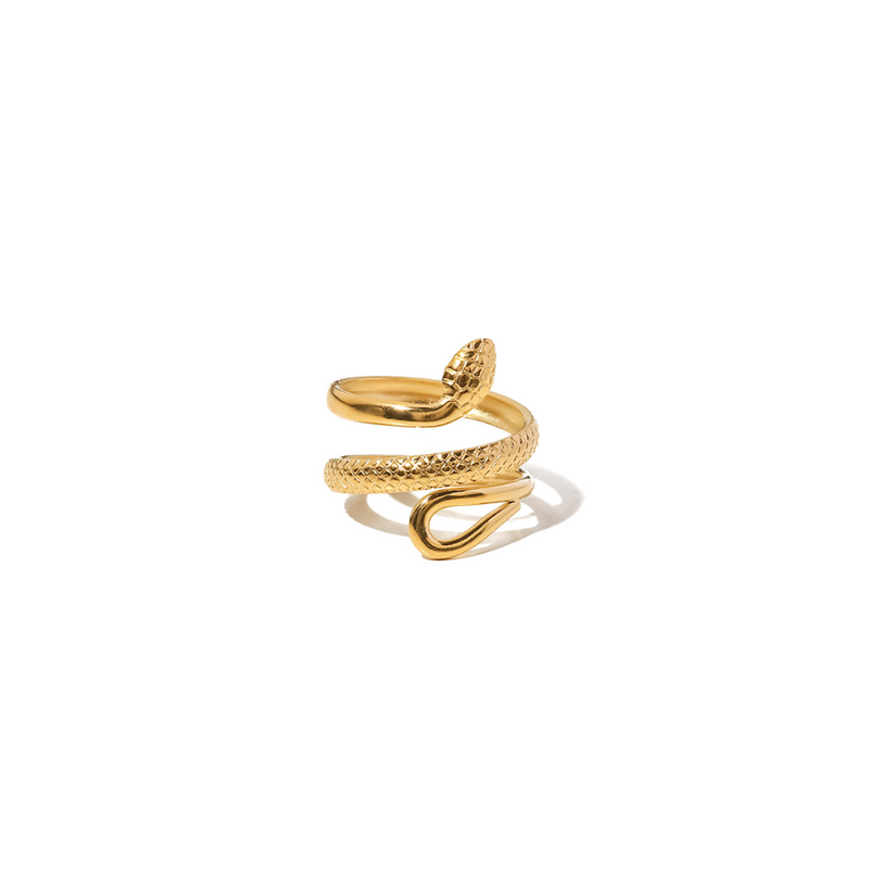 Anillo Serpiente Ajustable Acero Inox   R12