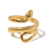 Anillo Serpiente Ajustable Acero Inox   R12