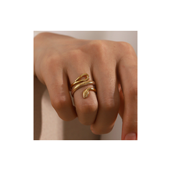 Anillo Serpiente Ajustable Acero Inox   R12