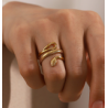 Anillo Serpiente Ajustable Acero Inox   R12