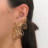 Aretes Alas Oro Rosa Mariposa  2W1