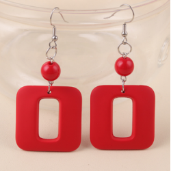 Aretes Acrilico Rojo  2P4