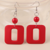 Aretes Acrilico Rojo  2P4