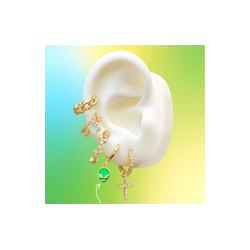 Aretes Alien Chapa de Oro Az225