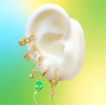 Aretes Alien Chapa de Oro Az225