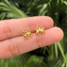 Aretes Araña Chapa de Oro Az83