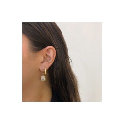 Aretes Arracada Chapa de Oro Az139
