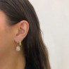 Aretes Arracada Chapa de Oro Az139