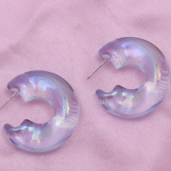 Aretes Arracada Chunky Blue 2C6