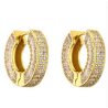 Aretes Aro Elegante Chapa de Oro  C684