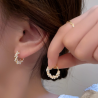 Aretes Aro Perlas  1Z2
