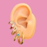 Aretes Arracada Dorada Chapa de Oro   Az95