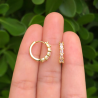 Aretes Arracada Zirconias Chapa de Oro Az155