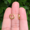 Aretes Arracada Zirconia Blanca Chapa de Oro Az146