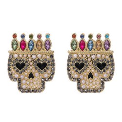Aretes Calavera Colores 3L7