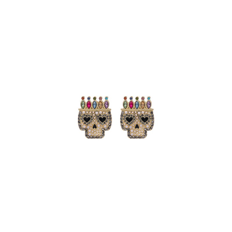 Aretes Calavera Colores 3L7