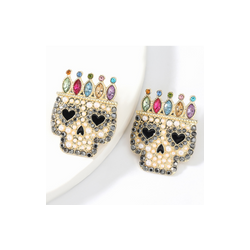 Aretes Calavera Colores 3L7