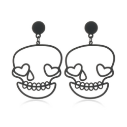 Aretes Calavera Metalica 4E1