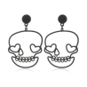 Aretes Calavera Metalica 4E1