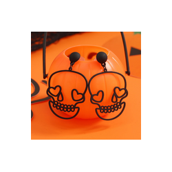 Aretes Calavera Metalica 4E1