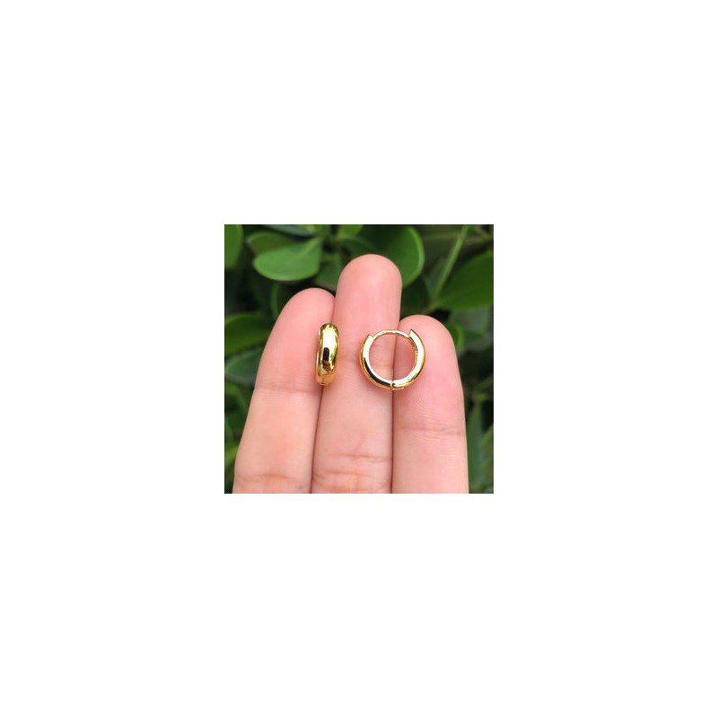 Aretes Chapa de Oro 14K Az186