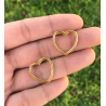 Aretes Chapa de Oro 14K Corazón  C636